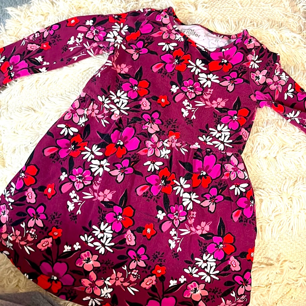 Size 3T floral toddler dress! Cute and comfy!